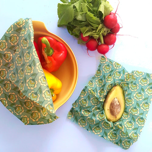 *Set of 3 Beeswax Food Wraps | Mod Poppies