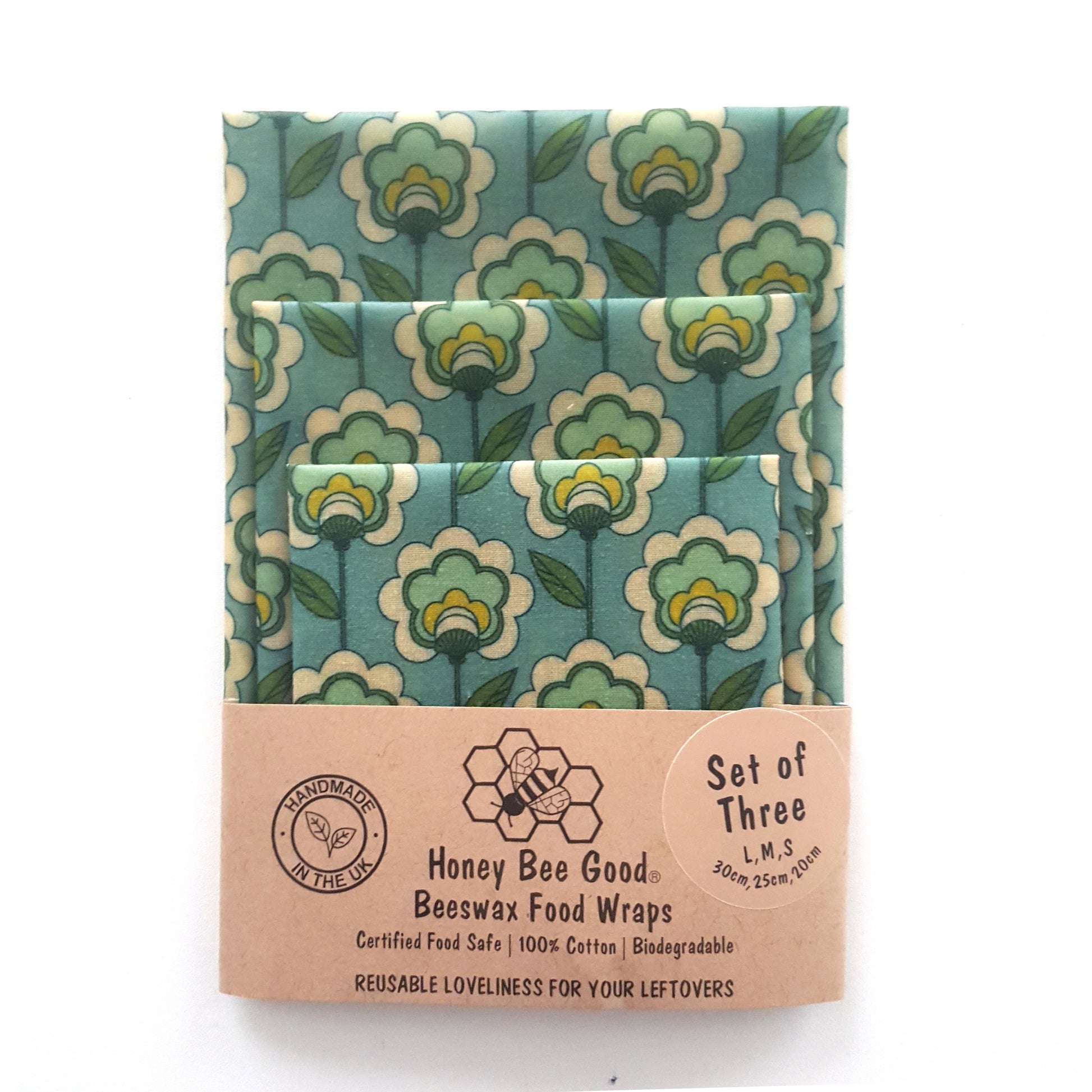 *Set of 3 Beeswax Food Wraps | Mod Poppies